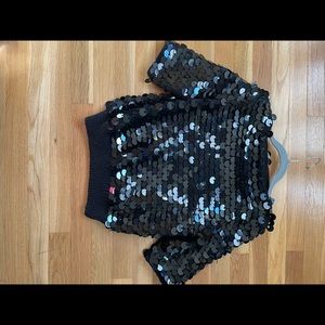 Black circle mirror sweater